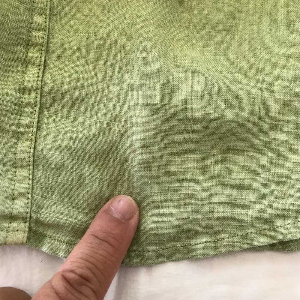 Tommy Bahama Relax 100% Linen Shirt Men XL Green Button Up Pocket Long Sleeve - Picture 13 of 16